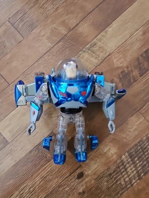 2000 Disney Pixar Toy Story 2 Metal Morphers Buzz Lightyear Clear & Blue