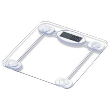 LCD Readout 400-lb Capacity Glass Bathroom Scale