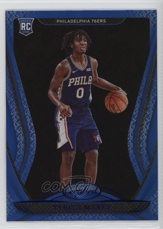 2020-21 Certified Mirror Blue Tyrese Maxey #180 1l78