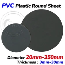 3-30mm Thick Grey Plastic PVC Round Sheet Hard Plastic Plate 20-350mm Diameter