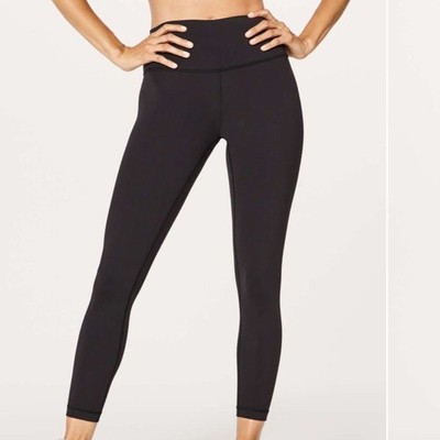 Lululemon Wunder Under Hi-Rise 7/8 Tight *Full-On Luon 25'' br Size 4. Black.