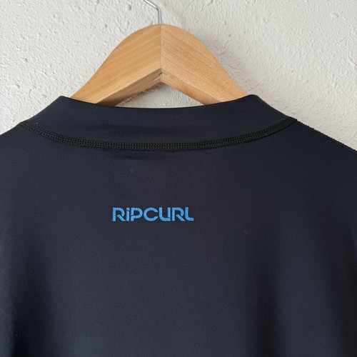 Ripcurl Vintage Y2K Logo Surfer Schwimmen Surfen Kurzarm Rash Guard Schwarz Mns XL - Bild 6 von 11