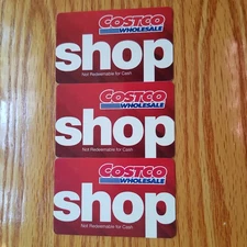 3 Costco shop cash gift cards card no remaining balance