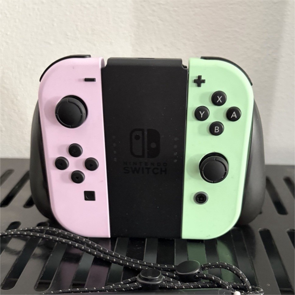 Nintendo Joy-Con Switch rosa/verde menta con grip ricaricabile