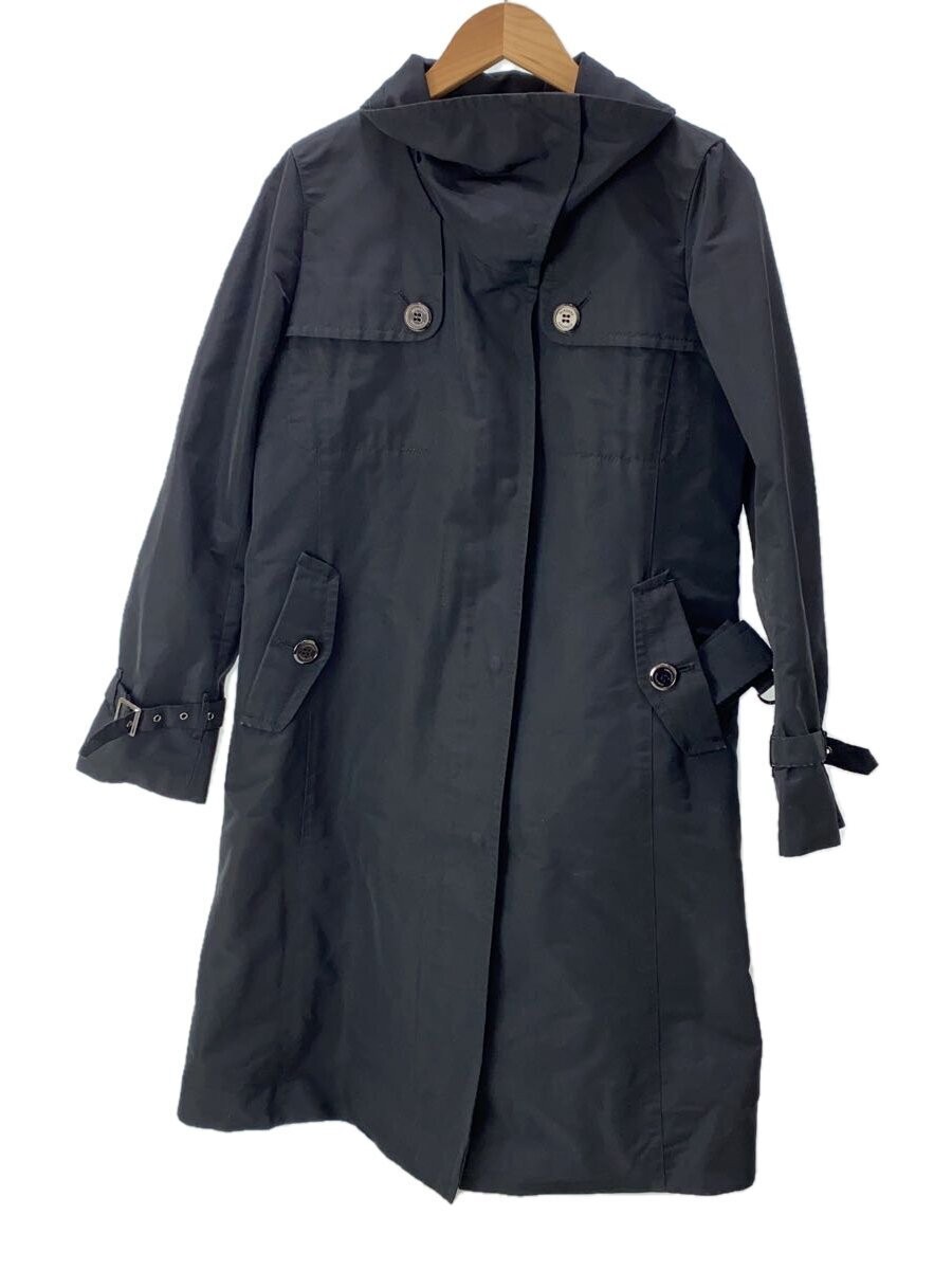 Burberry London Womens Black Polyester Trench Coat Size 38 FR368-785-09 EG ZHA