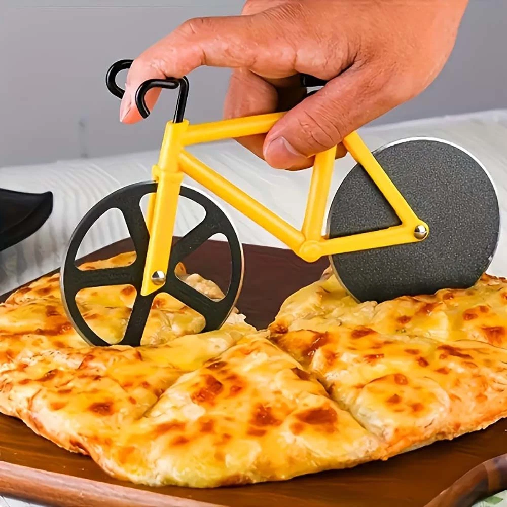Sturdy Sleek Modern Stylish Compact High-Performance Bicycle-Shaped Pizza Cutter