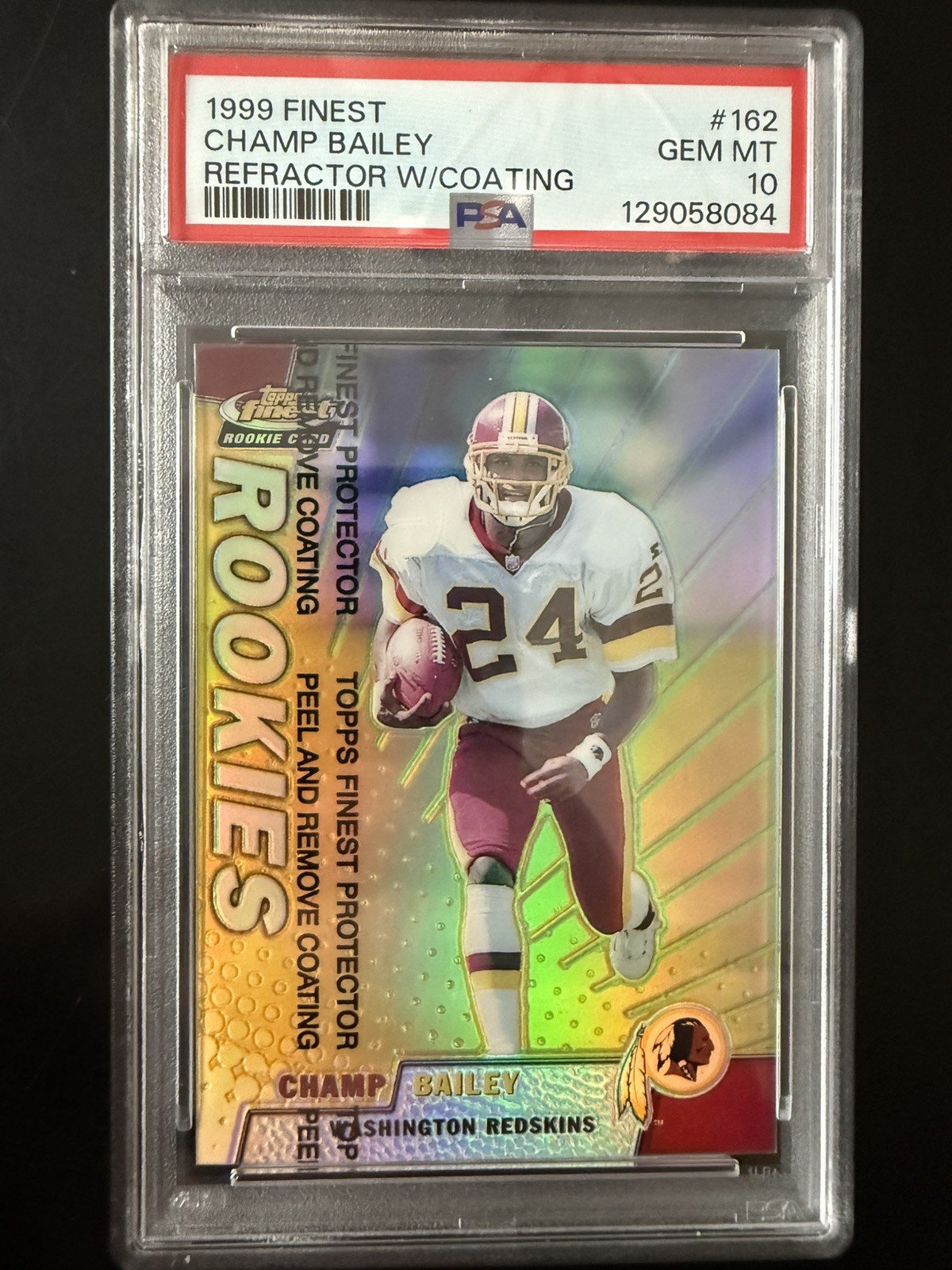 1999 Finest. Champ Bailey. REFRACTOR W/COATING. RC. PSA 10. (POP 4) 🔥