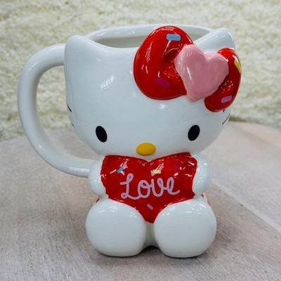 Hello Kitty 3D Full Body Mug 20oz Red LOVE Valentine's Cup NEW