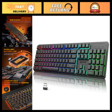 Wireless RGB Mechanical Gaming Keyboard, Tri-Mode BT/2.4G/USB-C, 4000mAh, Anti-G