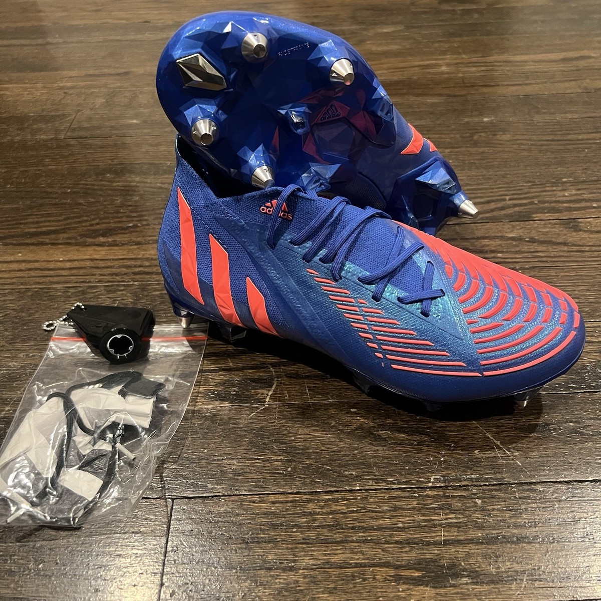 赤青ブランド　ゲートボール Adidas Predator Edge.1 SG H02965 Soccer Cleats Men Size 6 Women's