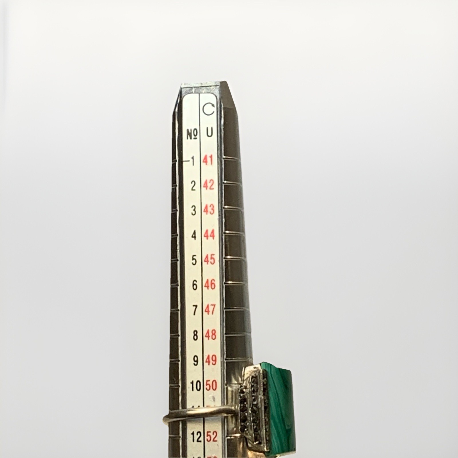 VINTAGE ART DECO STYLE RECTANGULAR MALACHITE RING… - image 17