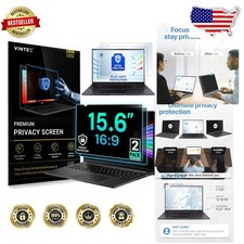 15.6" Laptop Privacy Screen - 2 Pack, Eye Comfort, Anti-Glare