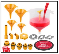 No Spill Proof Radiator Coolant Filling Funnel Kit Bleeding System Refil Flush