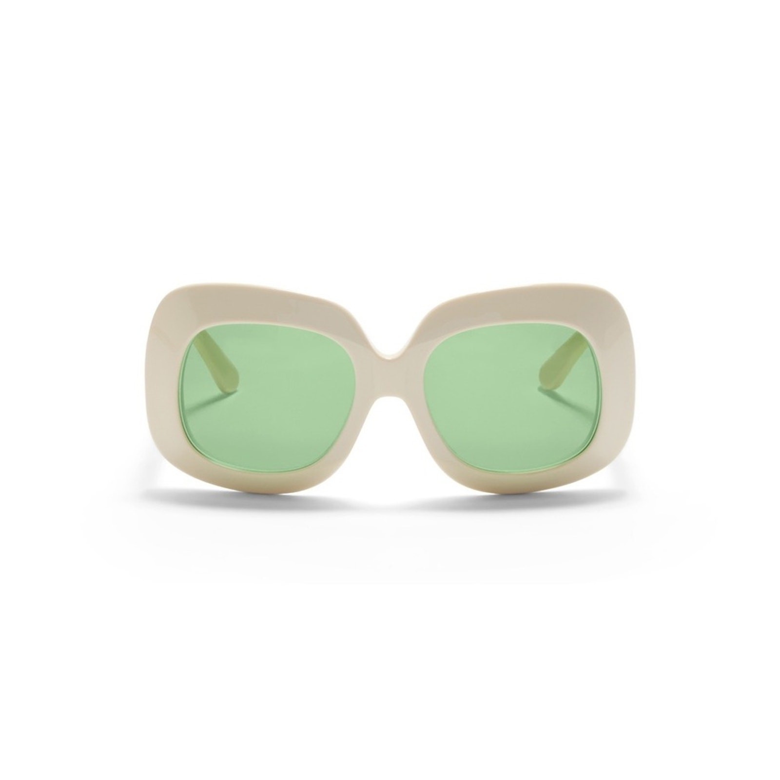 New! Valentino VLS 180B, Cream Sunglasses with Green Lenses, Authentic thumbnail 4