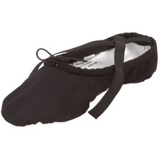 Sansha unisex-adult Pro 1 Canvas Ballet Slipper,Black,15 M 13 M US 15, Black