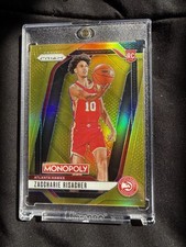 2024-25 Panini Prizm Monopoly True Gold Rookie Zaccharie Risacher 49/49 
