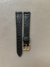 Matte Black Genuine Leather watch strap band Custom 10 16 17 18 19 20 21 22 26mm