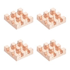 4 Pcs Copper Heatsink 7x7x2mm, Heat Sink Cooler Radiator for Raspberry Pi