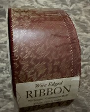 Kirkland Wire Edged Ribbon Classic Beautiful Ribbon 2.5  X50 Yards Red/gold Xmas