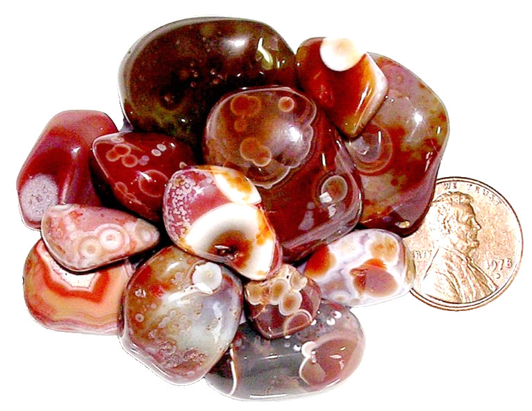 Lake Superior Agate Agates  2+oz 'FANTASTIC POLISHED EYES' Minnesota Gemstones 5