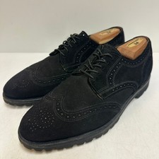 EUC Rancourt & Co x Cole Haan Black Suede Wingtip Vibram Made in USA 8.5 D