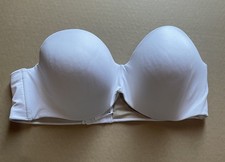 Maidenform Bra 40D Strapless Beige Underwire Padded Seamless Side Smoothing
