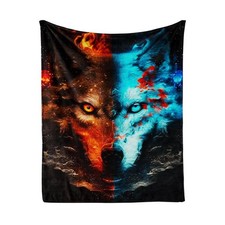 Wolf Soft Flannel Throw - Warm Blankets for Teens, Adults, All Seas... Fast Ship