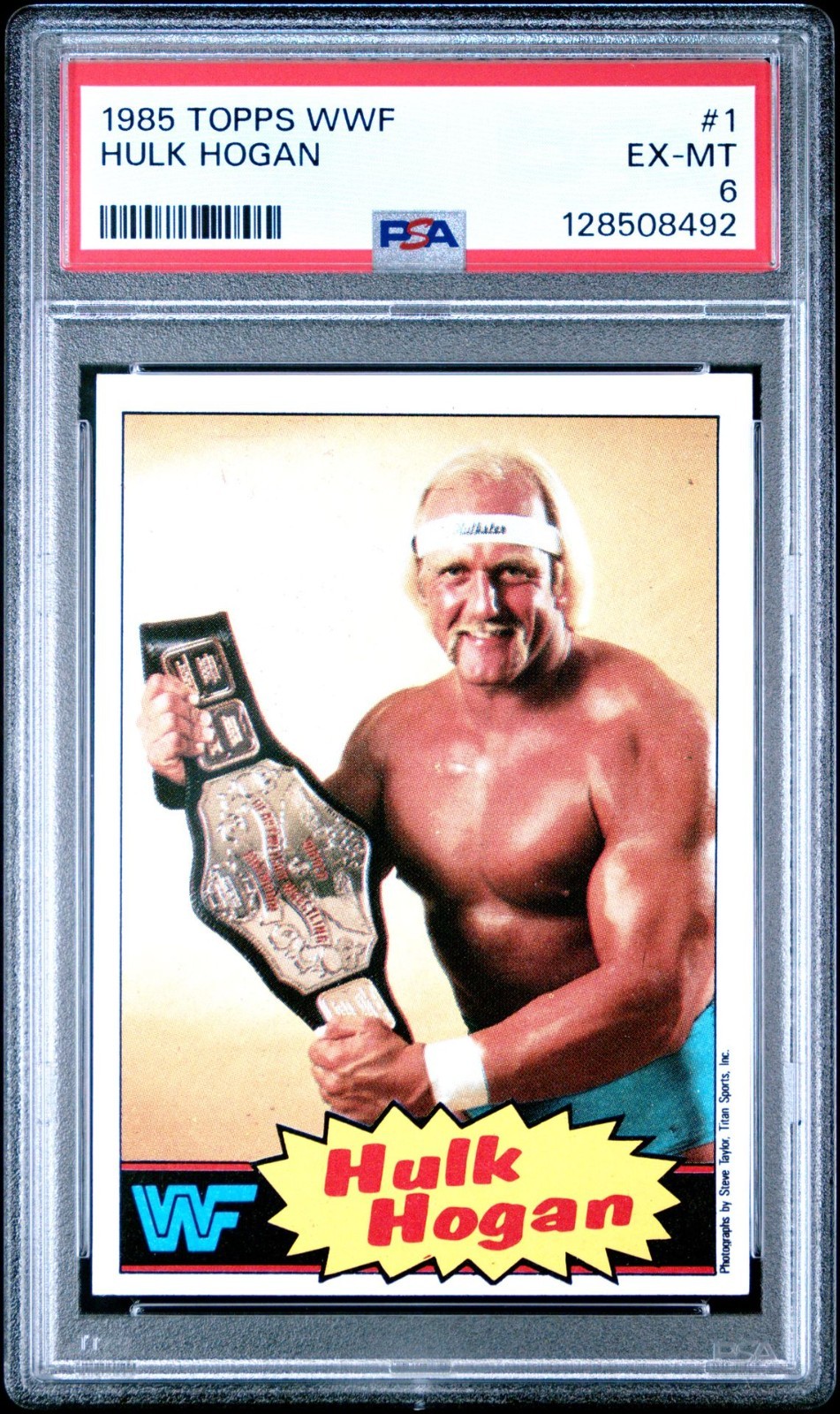 1985 Topps WWF # 1 Hulk Hogan Rookie PSA 6 New