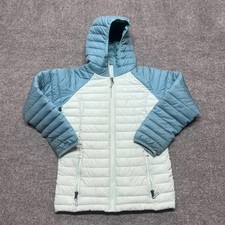 Columbia Jacket Youth Medium 10/12 Blue Omni-Heat Hooded Puffer Insulated Winter