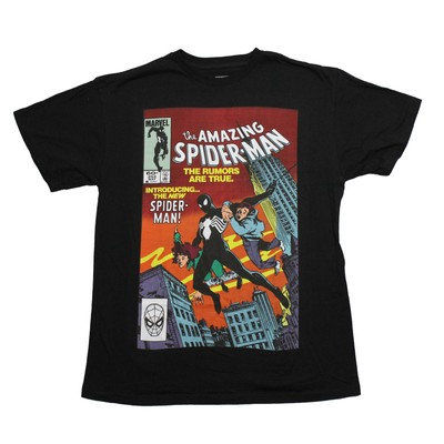 Spider-Man Comic T シャツダブルプリント Spider-Man New Adult T-Shirt - Comic Book Cover #252 The Rumors