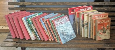 VINTAGE PFADFINDER PFADFINDERBÜCHER X24 Konvolut Restposten Wolfsjungen