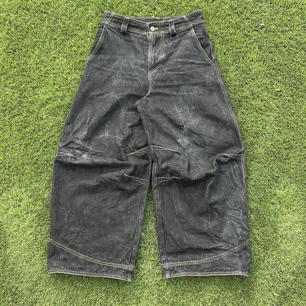 COMMON DIVISOR Deadstock Wideleg RAW 15 Ounce Black Denim Jeans 