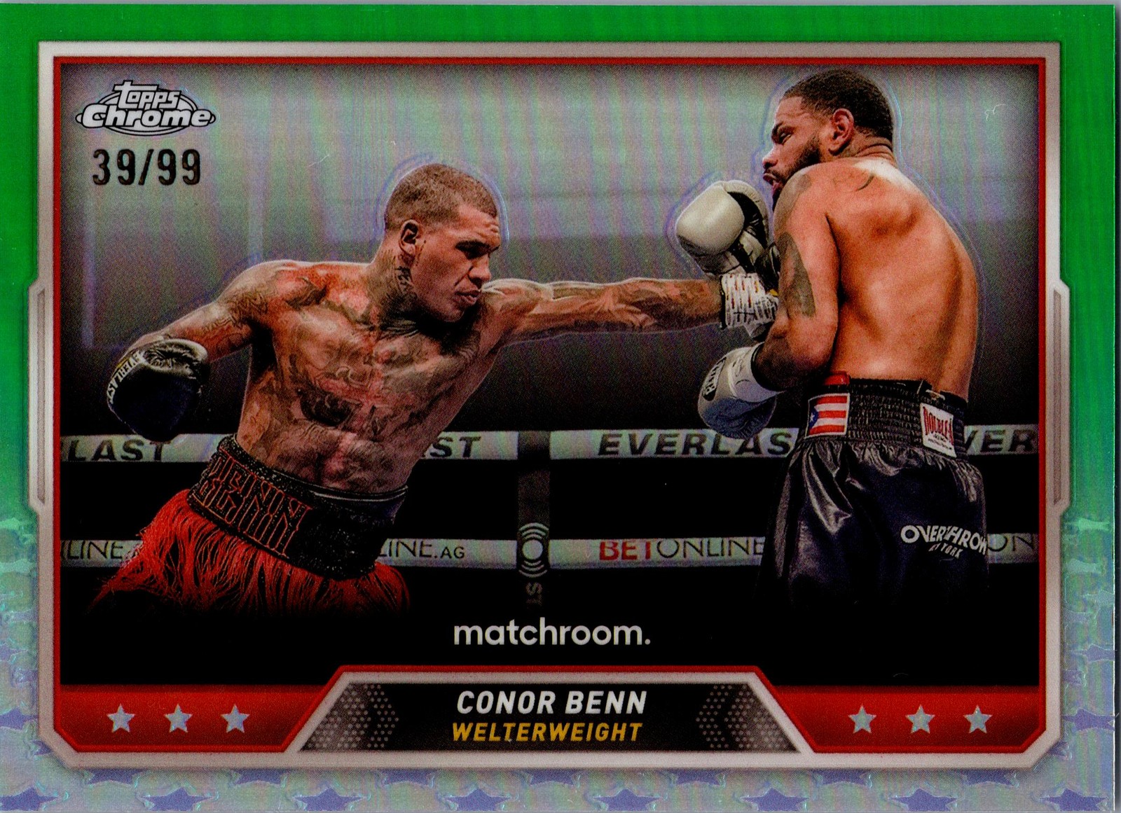 2024 Topps Chrome #75 Conor Benn Green Refractor #/99