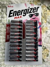 NEW SEALED 48 ENERGIZER MAX AA BATTERIES 50 LONGER LASTING 12 YEAR SHELF LIFE