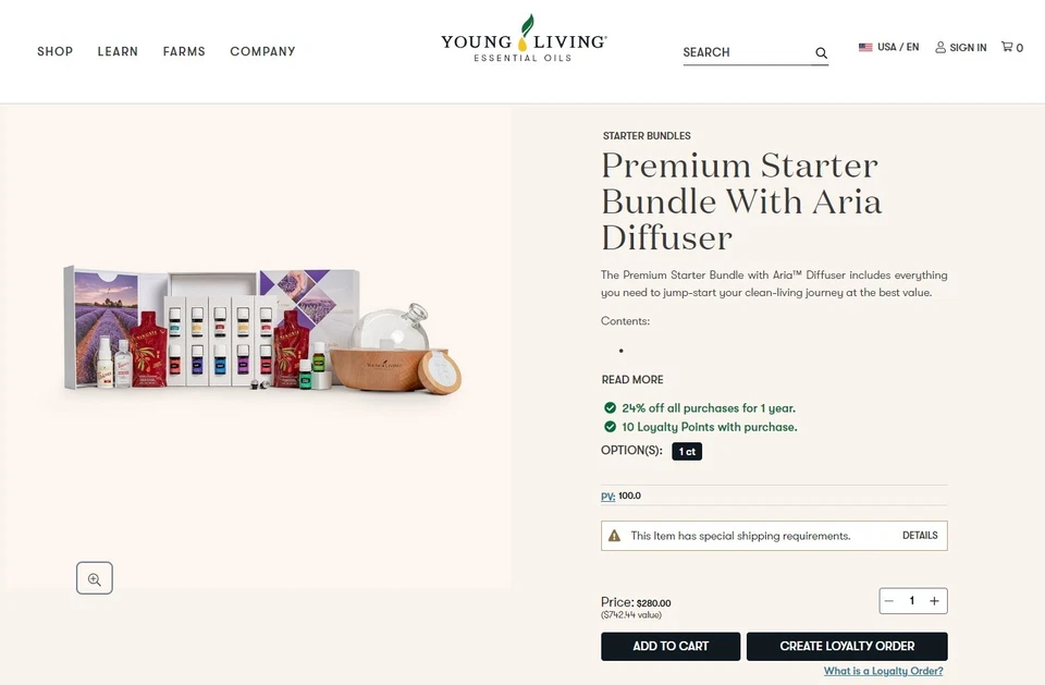 YoungLiving Premium Starter Bundle con difusor Aria - ¡Nuevo en caja!️❗Vendedor de EE. UU.️❗️ Foto 3 de 3