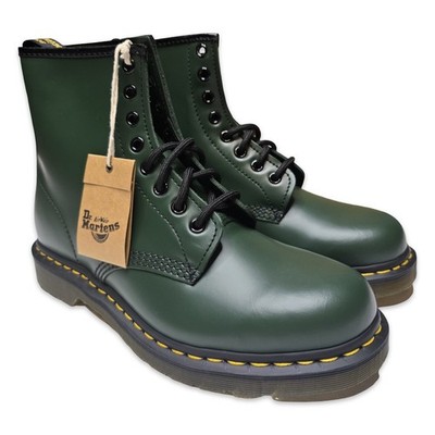 Dr Martens 1460 Smooth Leather Lace Up Boots Green Women s 9-Men s 8 NWT