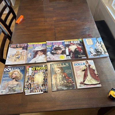 Lot of 9- 6 Issues Doll Reader & 1 Doll World Magazine& 2 Dolls Magazine
