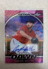 Carter Holton 2025 Leaf Baseball Nation New Dawn Autographs #NA-CH1 Purple 1/6