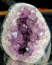 Natural Amethyst Druze Geode Quartz Crystal Cluster Reiki 280g New NMB204