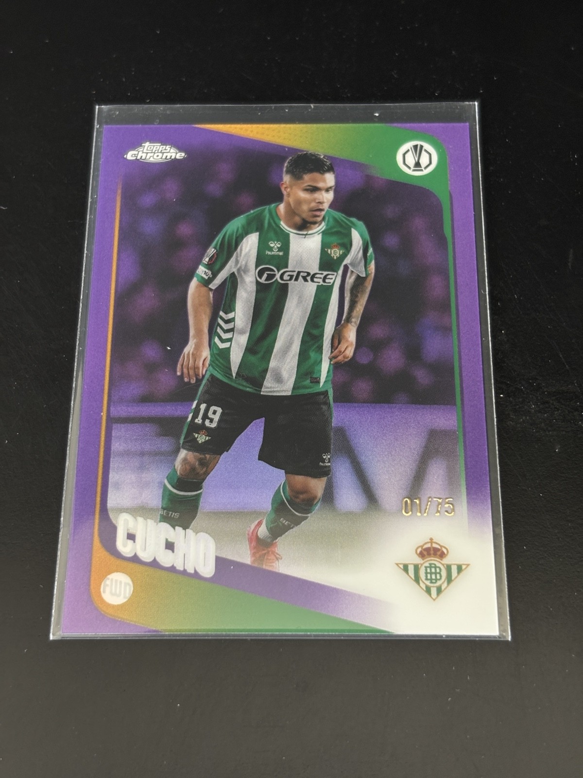 Cucho 2025-26 Topps Chrome UCC Purple Refractor Base /75 #51