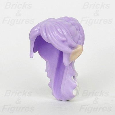 LEGO  Elves Ears Hair Minifigure Part Elf Long Braids Lavender White Tips 41180