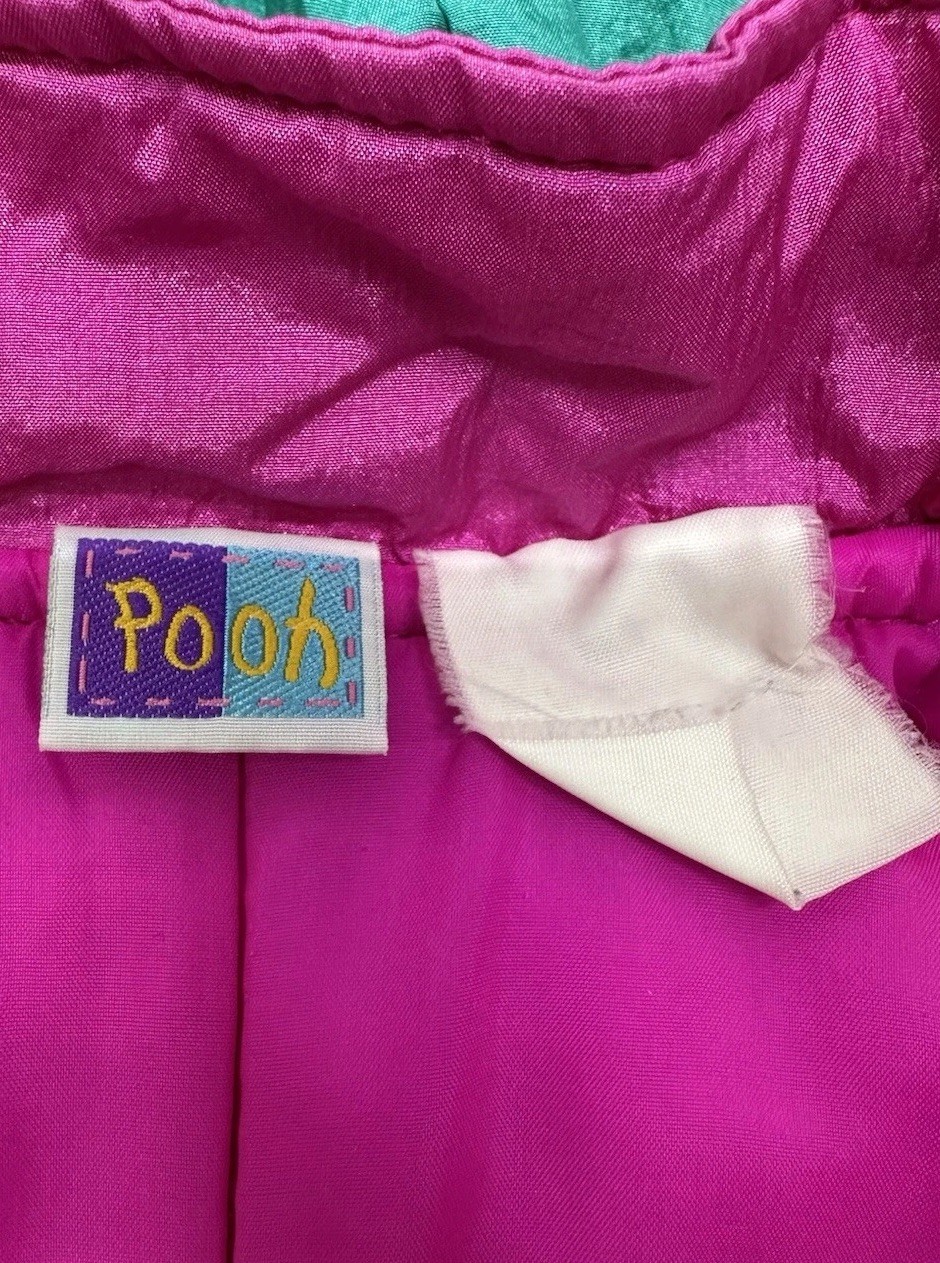 VTG 90s Winnie The Pooh Disney Puffer Coat / Little Kids Girls 4T image 6
