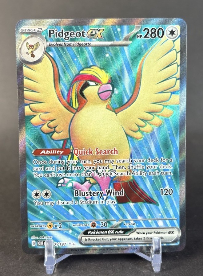 Pidgeot ex 217/197 SV03 Obsidian Flames Holo Full Art SIR 280 HP