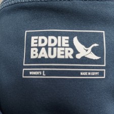 Eddie Bauer Women's Jogger Workout Tapered-Leg Pants Zip-Pockets Blue Size L