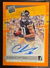 Chase Claypool 2020 Panini Donruss Rated Rookie Orange Autograph #327 Steelers
