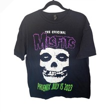 The Original Misfits Phoenix July 15 2023 Concert T-Shirt Black XL Gildan Band