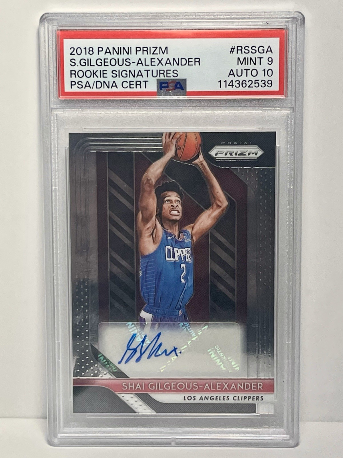 2018 Panini Prizm Rookie Signatures Shai Gilgeous-Alexander PSA 9 Auto Gem 💎 10