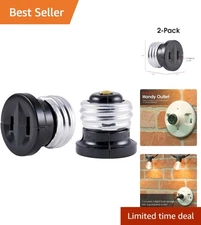 Transform Your Light Socket with GE's Polarized Handy Outlet Adapter - 2 Pack