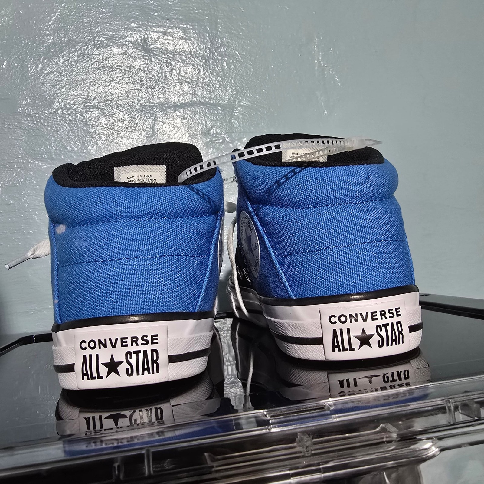 Converse Chuck Taylor All Star Axel Youth Mid Sneakers Black Blue thumbnail 3