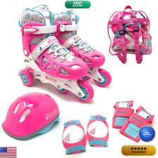 Chicago Skates Inline Training Skate Combo Set - Pink/Purple Girls - Medium